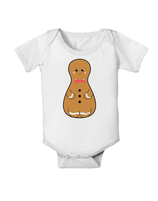 Cute Gingerbread Matryoshka Nesting Doll - Christmas Baby Romper Bodysuit-Baby Romper-TooLoud-White-06-Months-Davson Sales