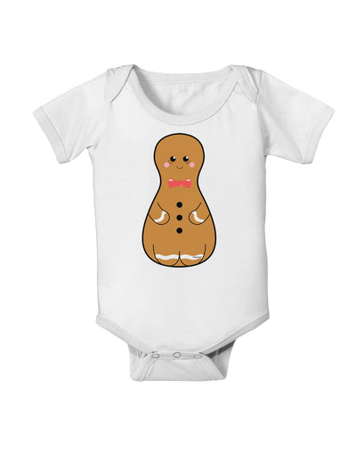 Cute Gingerbread Matryoshka Nesting Doll - Christmas Baby Romper Bodysuit-Baby Romper-TooLoud-White-06-Months-Davson Sales