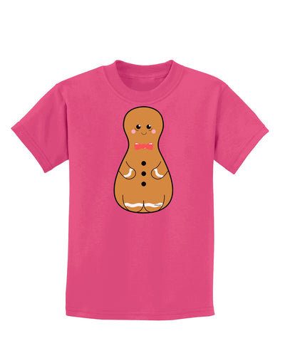 Cute Gingerbread Matryoshka Nesting Doll - Christmas Childrens Dark T-Shirt-Childrens T-Shirt-TooLoud-Sangria-X-Small-Davson Sales