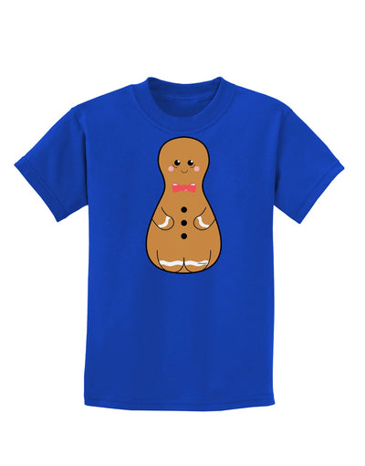 Cute Gingerbread Matryoshka Nesting Doll - Christmas Childrens Dark T-Shirt-Childrens T-Shirt-TooLoud-Royal-Blue-X-Small-Davson Sales