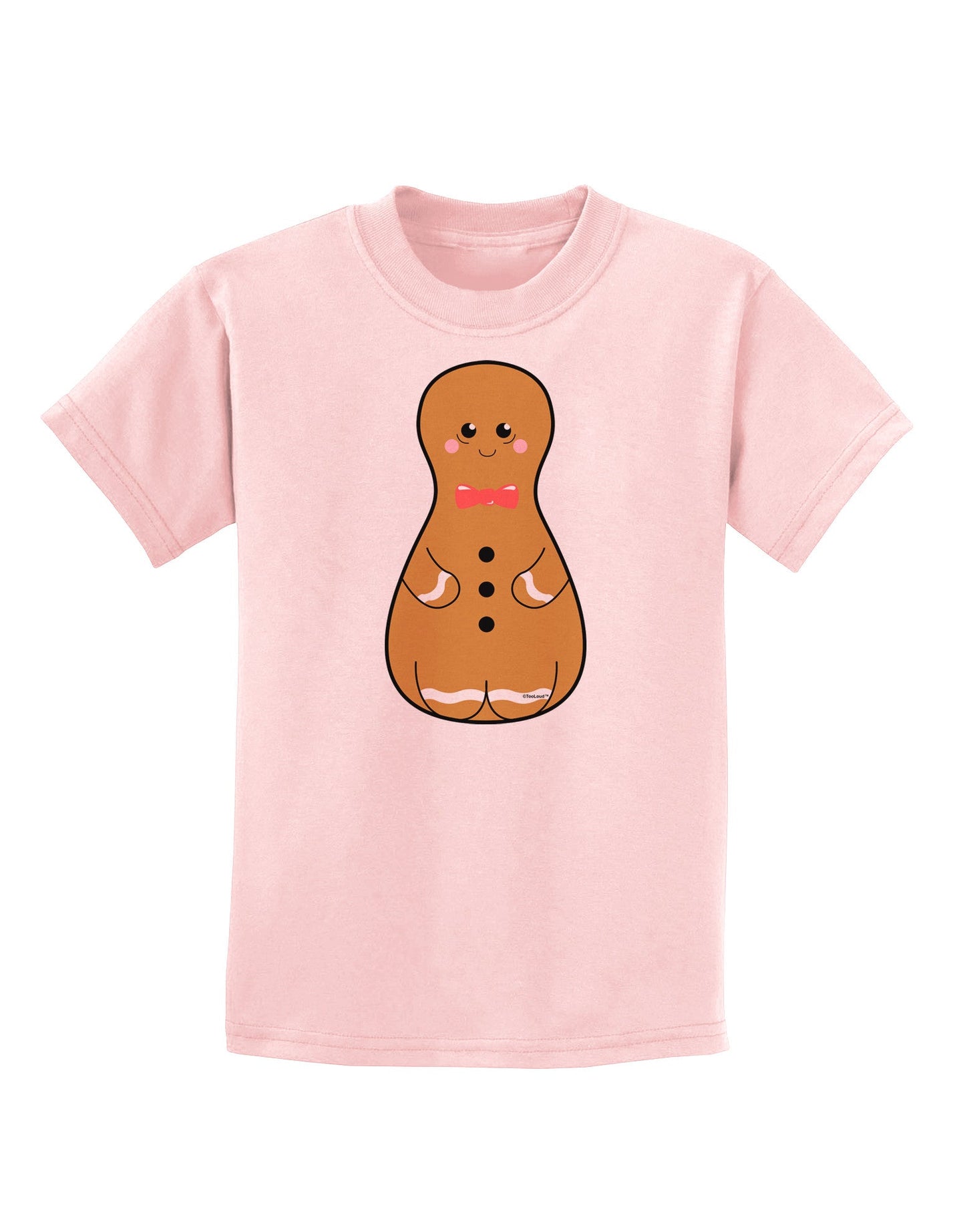 Cute Gingerbread Matryoshka Nesting Doll - Christmas Childrens T-Shirt-Childrens T-Shirt-TooLoud-PalePink-X-Small-Davson Sales