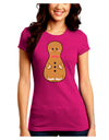 Cute Gingerbread Matryoshka Nesting Doll - Christmas Juniors Crew Dark T-Shirt-T-Shirts Juniors Tops-TooLoud-Hot-Pink-Juniors Fitted Small-Davson Sales