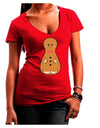 Cute Gingerbread Matryoshka Nesting Doll - Christmas Juniors V-Neck Dark T-Shirt-Womens V-Neck T-Shirts-TooLoud-Red-Juniors Fitted Small-Davson Sales