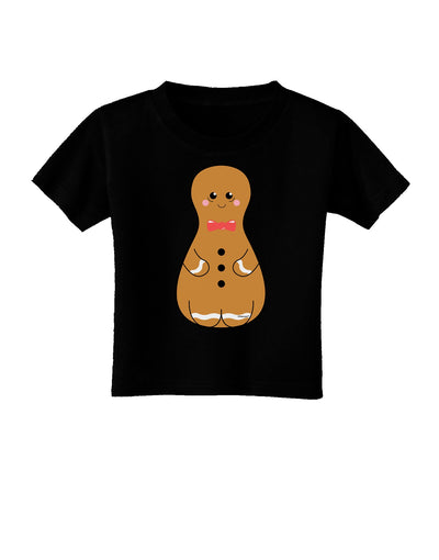 Cute Gingerbread Matryoshka Nesting Doll - Christmas Toddler T-Shirt Dark-Toddler T-Shirt-TooLoud-Black-2T-Davson Sales