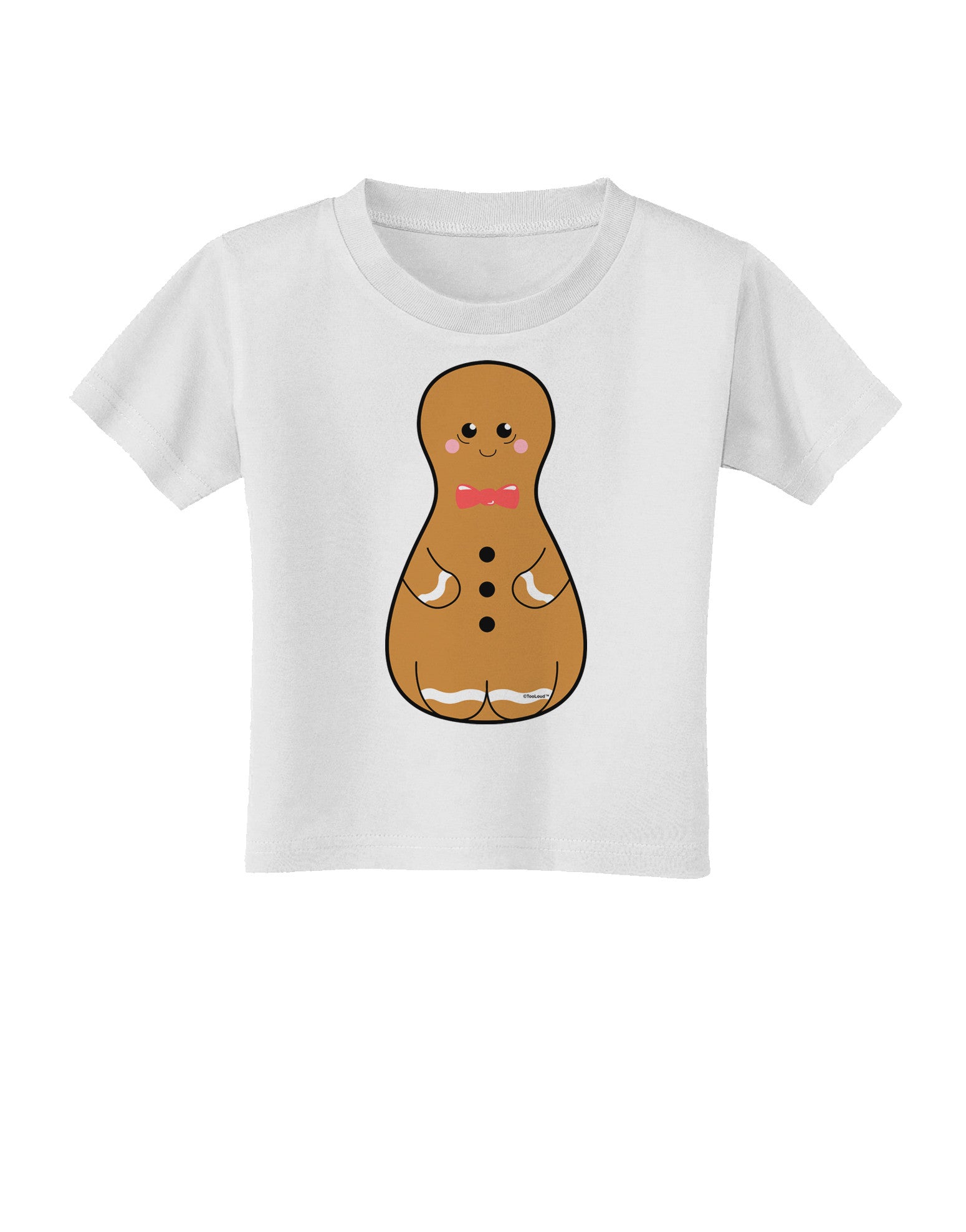 Cute Gingerbread Matryoshka Nesting Doll - Christmas Toddler T-Shirt-Toddler T-Shirt-TooLoud-White-2T-Davson Sales