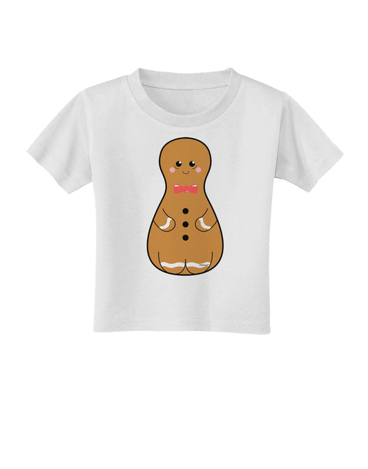Cute Gingerbread Matryoshka Nesting Doll - Christmas Toddler T-Shirt-Toddler T-Shirt-TooLoud-White-2T-Davson Sales