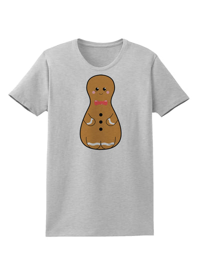 Cute Gingerbread Matryoshka Nesting Doll - Christmas Womens T-Shirt-Womens T-Shirt-TooLoud-AshGray-X-Small-Davson Sales