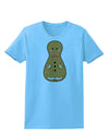 Cute Gingerbread Matryoshka Nesting Doll - Christmas Womens T-Shirt-Womens T-Shirt-TooLoud-Aquatic-Blue-X-Small-Davson Sales