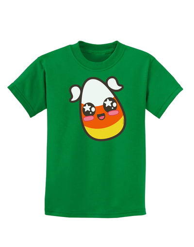 Cute Girl Child Candy Corn Family Halloween Childrens Dark T-Shirt-Childrens T-Shirt-TooLoud-Kelly-Green-X-Small-Davson Sales