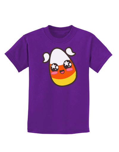 Cute Girl Child Candy Corn Family Halloween Childrens Dark T-Shirt-Childrens T-Shirt-TooLoud-Purple-X-Small-Davson Sales