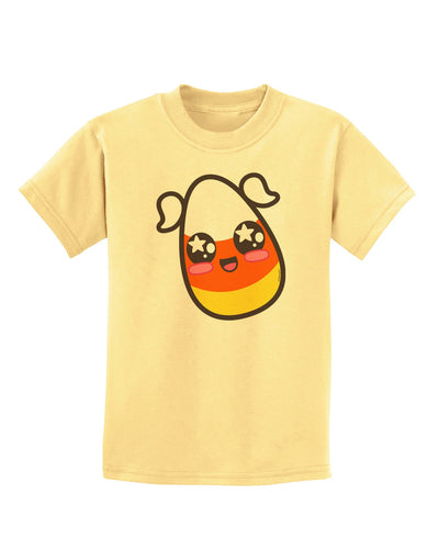 Cute Girl Child Candy Corn Family Halloween Childrens T-Shirt-Childrens T-Shirt-TooLoud-Daffodil-Yellow-X-Small-Davson Sales