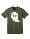 Cute Girl Ghost Halloween Adult Dark T-Shirt-Mens T-Shirt-TooLoud-Military-Green-Small-Davson Sales