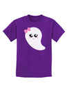 Cute Girl Ghost Halloween Childrens Dark T-Shirt-Childrens T-Shirt-TooLoud-Purple-X-Small-Davson Sales