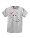 Cute Girl Ghost Halloween Childrens T-Shirt-Childrens T-Shirt-TooLoud-AshGray-X-Small-Davson Sales