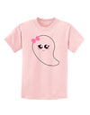 Cute Girl Ghost Halloween Childrens T-Shirt-Childrens T-Shirt-TooLoud-PalePink-X-Small-Davson Sales