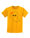 Cute Girl Ghost Halloween Childrens T-Shirt-Childrens T-Shirt-TooLoud-Gold-X-Small-Davson Sales