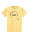 Cute Girl Ghost Halloween Childrens T-Shirt-Childrens T-Shirt-TooLoud-Daffodil-Yellow-X-Small-Davson Sales