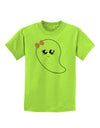 Cute Girl Ghost Halloween Childrens T-Shirt-Childrens T-Shirt-TooLoud-Lime-Green-X-Small-Davson Sales