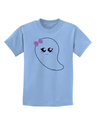 Cute Girl Ghost Halloween Childrens T-Shirt-Childrens T-Shirt-TooLoud-Light-Blue-X-Small-Davson Sales