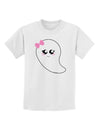 Cute Girl Ghost Halloween Childrens T-Shirt-Childrens T-Shirt-TooLoud-White-X-Small-Davson Sales