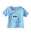 Cute Girl Ghost Halloween Infant T-Shirt-Infant T-Shirt-TooLoud-Aquatic-Blue-06-Months-Davson Sales