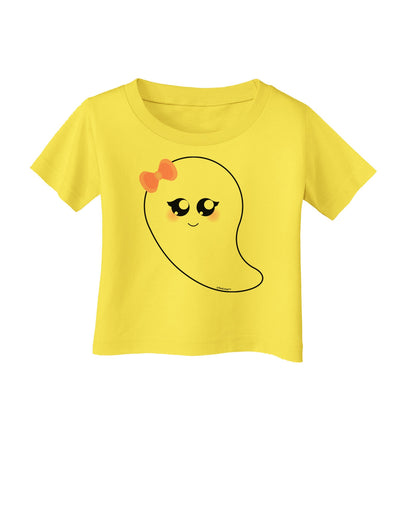 Cute Girl Ghost Halloween Infant T-Shirt-Infant T-Shirt-TooLoud-Yellow-06-Months-Davson Sales