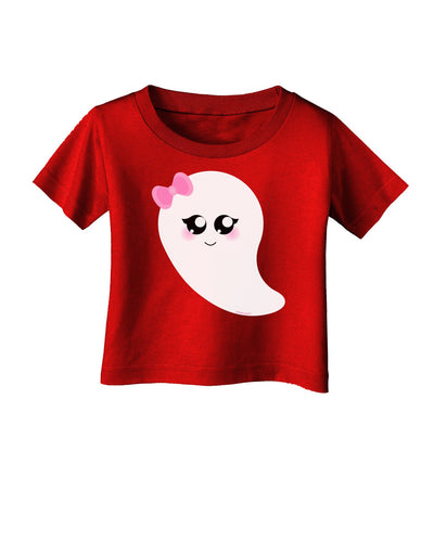 Cute Girl Ghost Halloween Infant T-Shirt Dark-Infant T-Shirt-TooLoud-Clover-Green-06-Months-Davson Sales