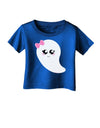 Cute Girl Ghost Halloween Infant T-Shirt Dark-Infant T-Shirt-TooLoud-Red-06-Months-Davson Sales