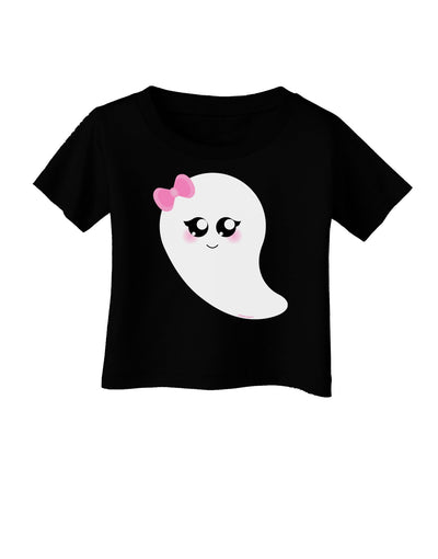 Cute Girl Ghost Halloween Infant T-Shirt Dark-Infant T-Shirt-TooLoud-Black-06-Months-Davson Sales