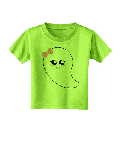 Cute Girl Ghost Halloween Toddler T-Shirt-Toddler T-Shirt-TooLoud-Lime-Green-2T-Davson Sales