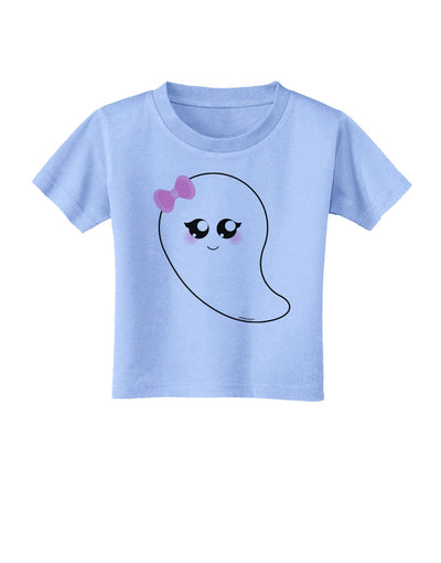 Cute Girl Ghost Halloween Toddler T-Shirt-Toddler T-Shirt-TooLoud-Aquatic-Blue-2T-Davson Sales