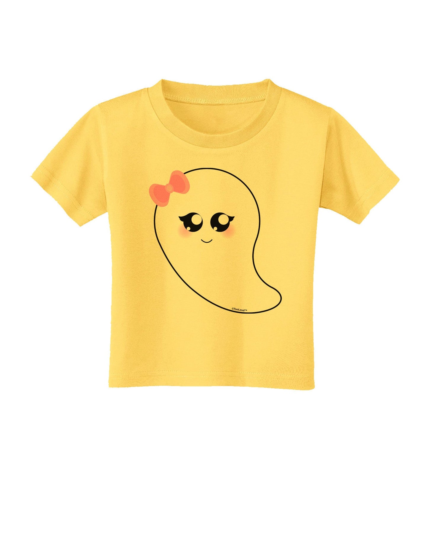 Cute Girl Ghost Halloween Toddler T-Shirt-Toddler T-Shirt-TooLoud-Yellow-2T-Davson Sales