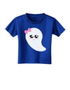 Cute Girl Ghost Halloween Toddler T-Shirt Dark-Toddler T-Shirt-TooLoud-Red-2T-Davson Sales