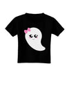 Cute Girl Ghost Halloween Toddler T-Shirt Dark-Toddler T-Shirt-TooLoud-Black-2T-Davson Sales