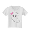 Cute Girl Ghost Halloween Toddler T-Shirt-Toddler T-Shirt-TooLoud-White-2T-Davson Sales