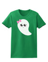 Cute Girl Ghost Halloween Womens Dark T-Shirt-TooLoud-Kelly-Green-X-Small-Davson Sales