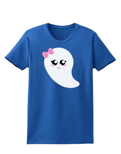 Cute Girl Ghost Halloween Womens Dark T-Shirt-TooLoud-Royal-Blue-X-Small-Davson Sales