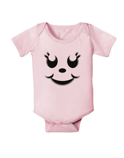 Cute Girl Jack O Lantern Pumpkin Face Baby Romper Bodysuit-Baby Romper-TooLoud-Light-Pink-06-Months-Davson Sales