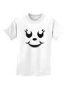 Cute Girl Jack O Lantern Pumpkin Face Childrens T-Shirt-Childrens T-Shirt-TooLoud-White-X-Small-Davson Sales