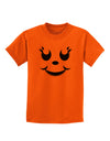 Cute Girl Jack O Lantern Pumpkin Face Childrens T-Shirt-Childrens T-Shirt-TooLoud-Orange-X-Small-Davson Sales