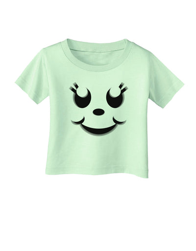 Cute Girl Jack O Lantern Pumpkin Face Infant T-Shirt-Infant T-Shirt-TooLoud-Light-Green-06-Months-Davson Sales