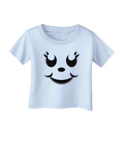 Cute Girl Jack O Lantern Pumpkin Face Infant T-Shirt-Infant T-Shirt-TooLoud-Light-Blue-06-Months-Davson Sales