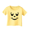 Cute Girl Jack O Lantern Pumpkin Face Infant T-Shirt-Infant T-Shirt-TooLoud-Daffodil-Yellow-06-Months-Davson Sales