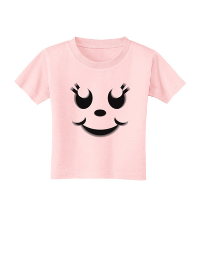 Cute Girl Jack O Lantern Pumpkin Face Toddler T-Shirt-Toddler T-Shirt-TooLoud-Light-Pink-2T-Davson Sales