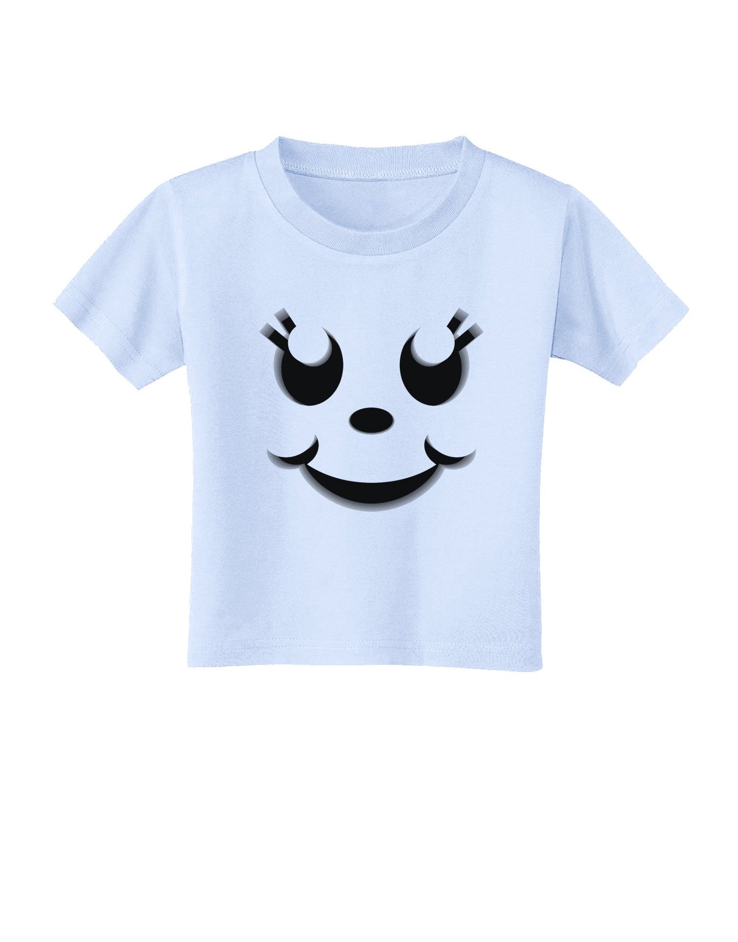 Cute Girl Jack O Lantern Pumpkin Face Toddler T-Shirt-Toddler T-Shirt-TooLoud-Light-Blue-2T-Davson Sales