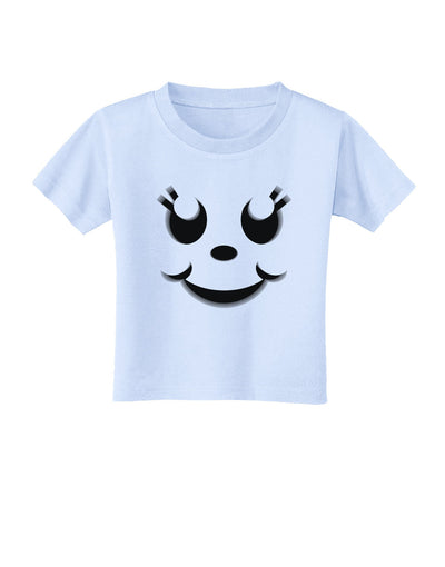 Cute Girl Jack O Lantern Pumpkin Face Toddler T-Shirt-Toddler T-Shirt-TooLoud-Light-Blue-2T-Davson Sales