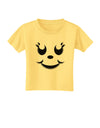 Cute Girl Jack O Lantern Pumpkin Face Toddler T-Shirt-Toddler T-Shirt-TooLoud-Daffodil-Yellow-2T-Davson Sales