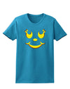 Cute Girl Jack O Lantern Pumpkin Face Womens Dark T-Shirt-TooLoud-Turquoise-X-Small-Davson Sales