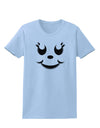 Cute Girl Jack O Lantern Pumpkin Face Womens T-Shirt-Womens T-Shirt-TooLoud-Light-Blue-X-Small-Davson Sales