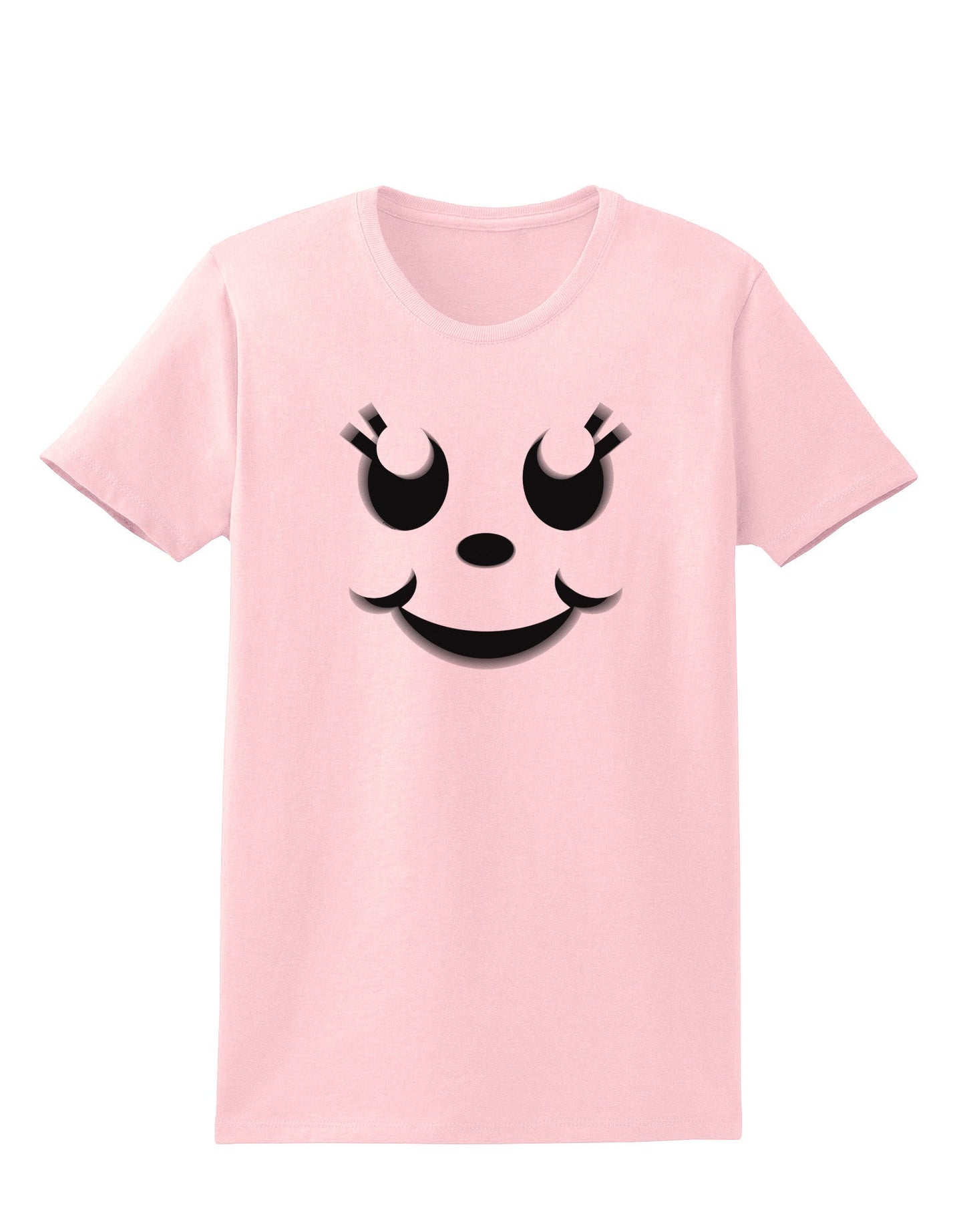Cute Girl Jack O Lantern Pumpkin Face Womens T-Shirt-Womens T-Shirt-TooLoud-PalePink-X-Small-Davson Sales